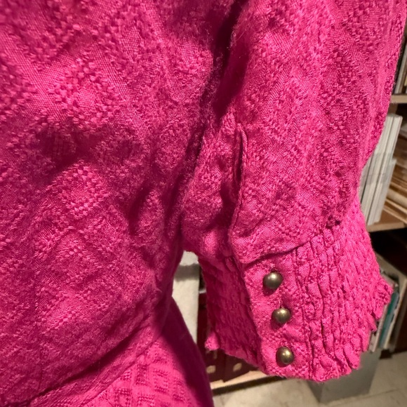 Maeve Fuchsia Wrap Midi Dress - Picture 4 of 6